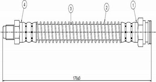 CAVO C800 570C - Тормозной шланг autospares.lv