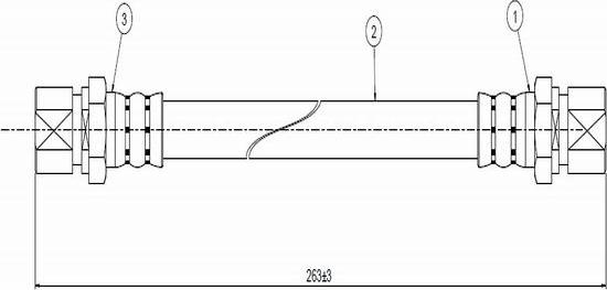 CAVO C800 572A - Тормозной шланг autospares.lv