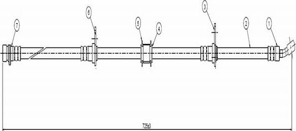 CAVO C800 694A - Тормозной шланг autospares.lv