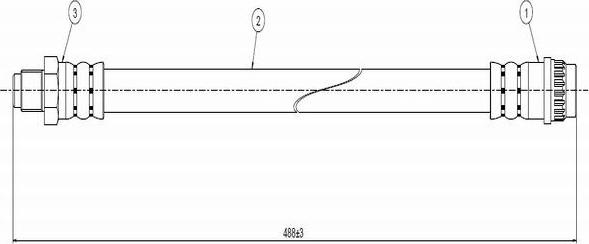 CAVO C800 667A - Тормозной шланг autospares.lv