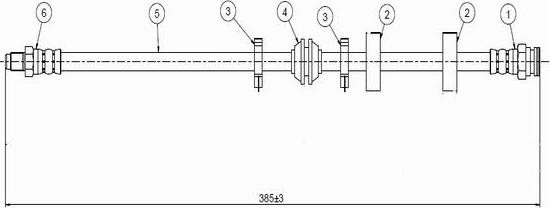 CAVO C800 615A - Тормозной шланг autospares.lv