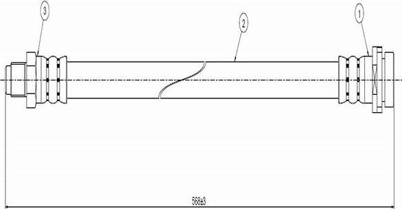 CAVO C800 684A - Тормозной шланг autospares.lv