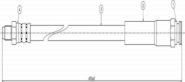 CAVO C800 631A - Тормозной шланг autospares.lv