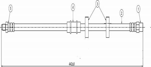 CAVO C800 632B - Тормозной шланг autospares.lv