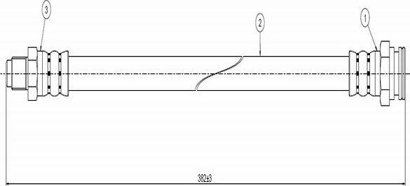 CAVO C800 674A - Тормозной шланг autospares.lv