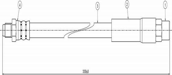 CAVO C800 095B - Тормозной шланг autospares.lv