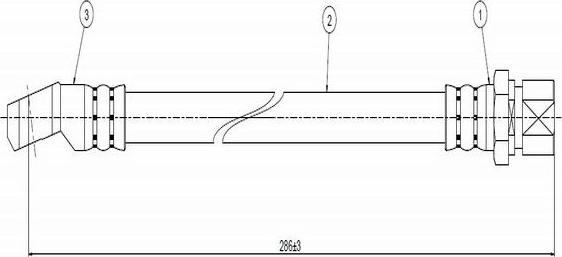 CAVO C800 041A - Тормозной шланг autospares.lv