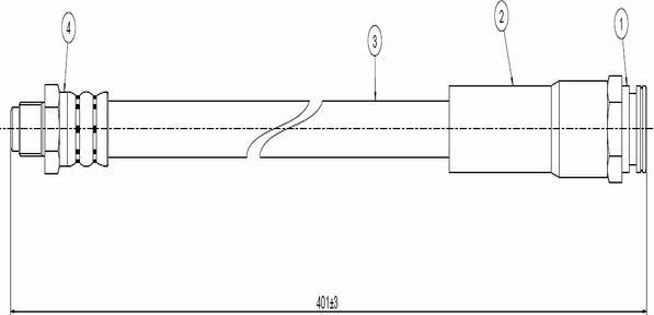 CAVO C800 068A - Тормозной шланг autospares.lv