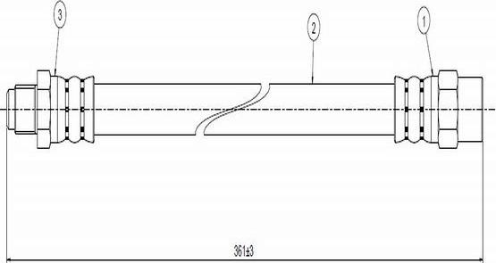 CAVO C800 005A - Тормозной шланг autospares.lv