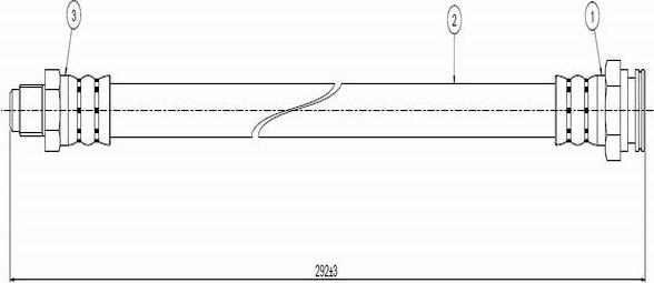 CAVO C800 082A - Тормозной шланг autospares.lv