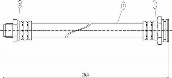 CAVO C800 180A - Тормозной шланг autospares.lv