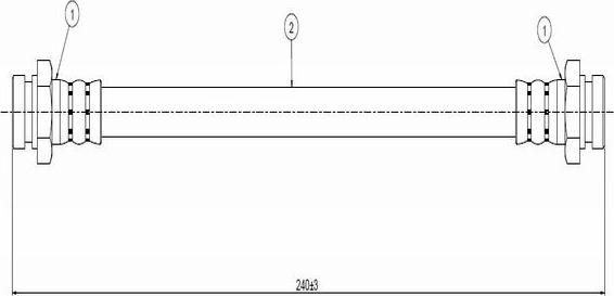 CAVO C800 809A - Тормозной шланг autospares.lv