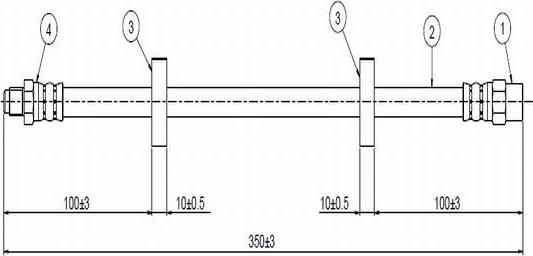 CAVO C800 394A - Тормозной шланг autospares.lv