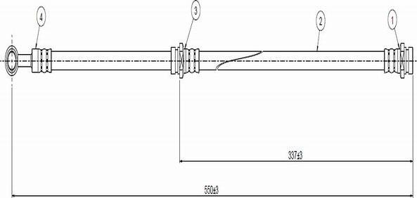 CAVO C800 393A - Тормозной шланг autospares.lv