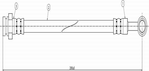 CAVO C800 341A - Тормозной шланг autospares.lv