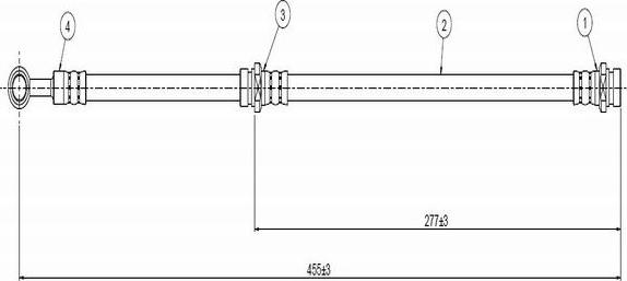 CAVO C800 351A - Тормозной шланг autospares.lv