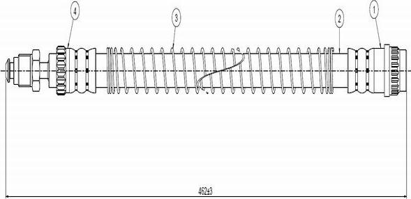 CAVO C800 316A - Тормозной шланг autospares.lv