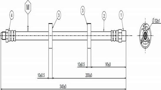 CAVO C800 379A - Тормозной шланг autospares.lv