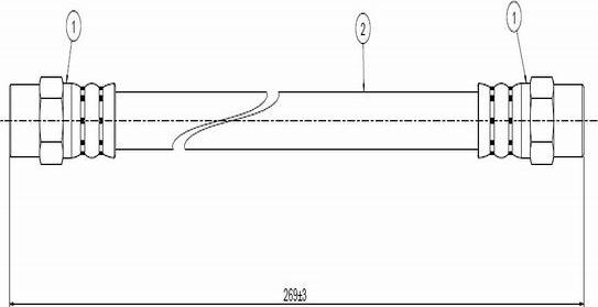 CAVO C800 250A - Тормозной шланг autospares.lv