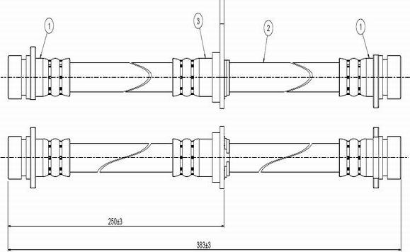 CAVO C800 267A - Тормозной шланг autospares.lv