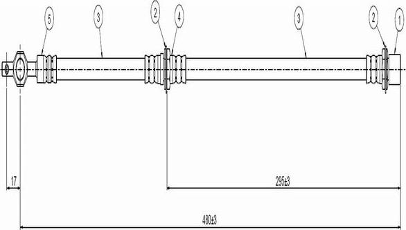 CAVO C800 207A - Тормозной шланг autospares.lv