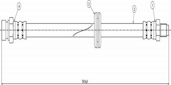 CAVO C800 272A - Тормозной шланг autospares.lv