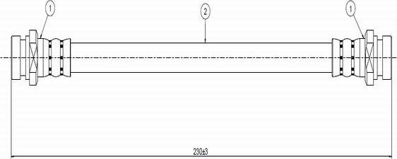 CAVO C800 742A - Тормозной шланг autospares.lv