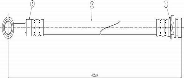 CAVO C800 711A - Тормозной шланг autospares.lv