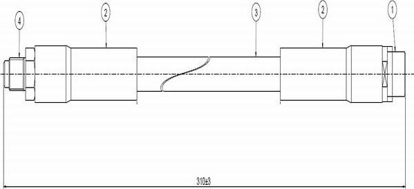 CAVO C800 739B - Тормозной шланг autospares.lv