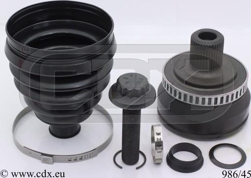 CDX 986/45 - Шарнирный комплект, ШРУС, приводной вал autospares.lv