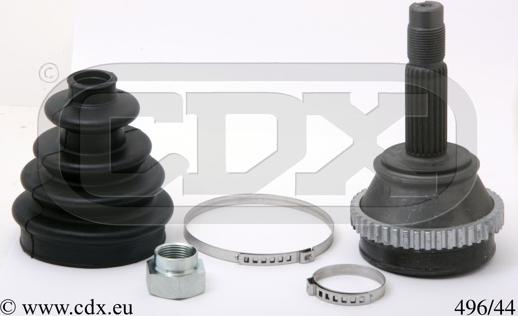 CDX 496/44 - Шарнирный комплект, ШРУС, приводной вал autospares.lv