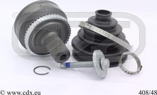 CDX 408/48 - Шарнирный комплект, ШРУС, приводной вал autospares.lv