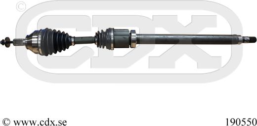 CDX 190550 - Приводной вал autospares.lv