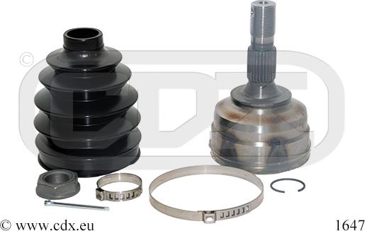 CDX 1647 - Шарнирный комплект, ШРУС, приводной вал autospares.lv