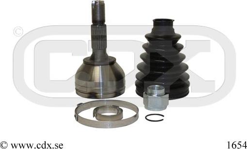 CDX 1654 - Шарнирный комплект, ШРУС, приводной вал autospares.lv