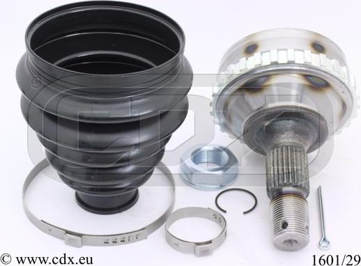 CDX 1601/29 - Шарнирный комплект, ШРУС, приводной вал autospares.lv