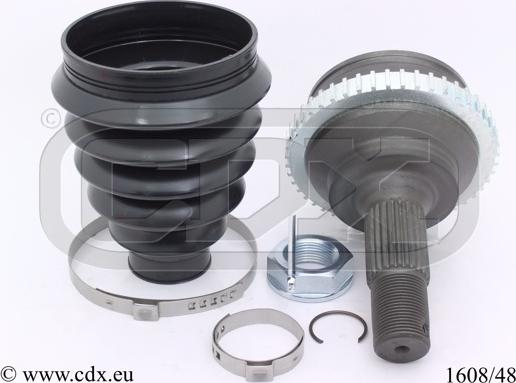 CDX 1608/48 - Шарнирный комплект, ШРУС, приводной вал autospares.lv