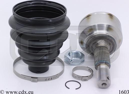 CDX 1603 - Шарнирный комплект, ШРУС, приводной вал autospares.lv