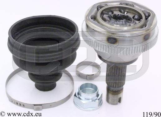 CDX 119/90 - Шарнирный комплект, ШРУС, приводной вал autospares.lv