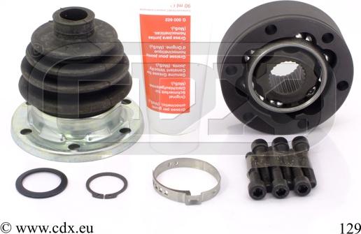 CDX 129 - Шарнирный комплект, ШРУС, приводной вал autospares.lv