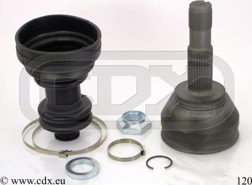 CDX 120 - Шарнирный комплект, ШРУС, приводной вал autospares.lv