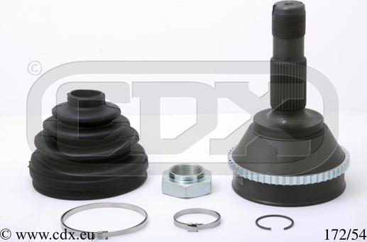 CDX 172/54 - Шарнирный комплект, ШРУС, приводной вал autospares.lv