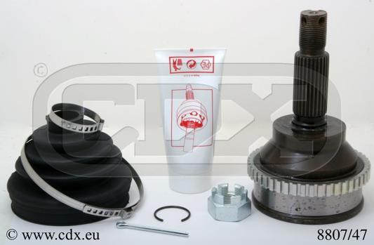 CDX 8807/47 - Шарнирный комплект, ШРУС, приводной вал autospares.lv