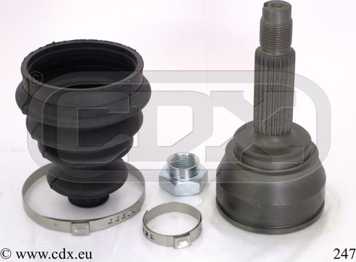 CDX 247 - Шарнирный комплект, ШРУС, приводной вал autospares.lv