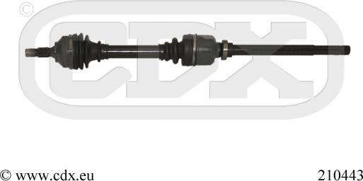 CDX 210443 - Приводной вал autospares.lv