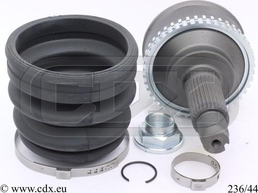 CDX 236/44 - Шарнирный комплект, ШРУС, приводной вал autospares.lv