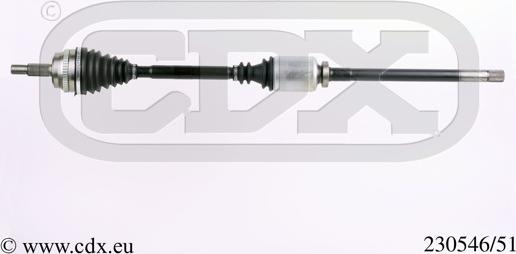 CDX 230546/51 - Приводной вал autospares.lv