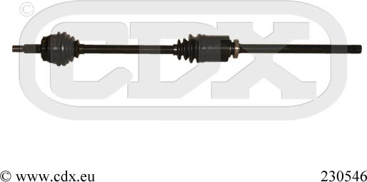 CDX 230546 - Приводной вал autospares.lv