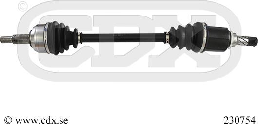 CDX 230754 - Приводной вал autospares.lv