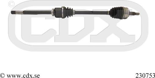 CDX 230753 - Приводной вал autospares.lv